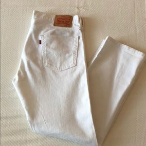 Men’s Levi’s white 513 stretch jeans 34x30